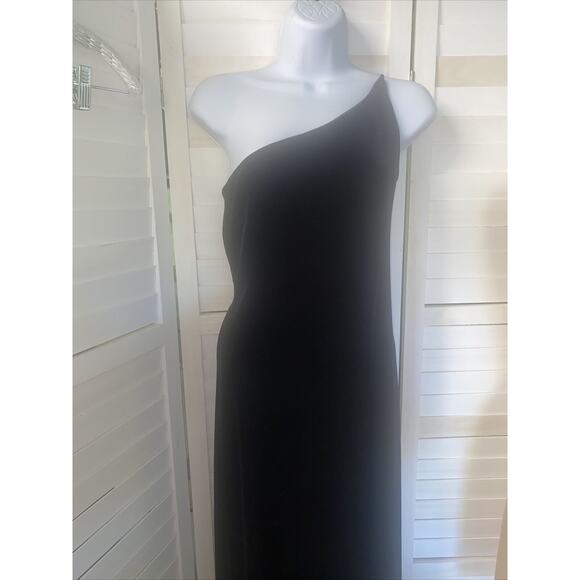 Vtg 90s/00s Y2K Women’s Black Maxi Velvet Cocktail Dress Size 4 - Picture 1 of 9